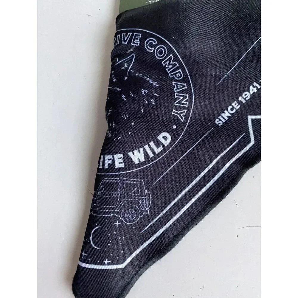 Jeep Backroads Mountains Bandana Dog Collar Black Large Dog‎ 18-26” NEW